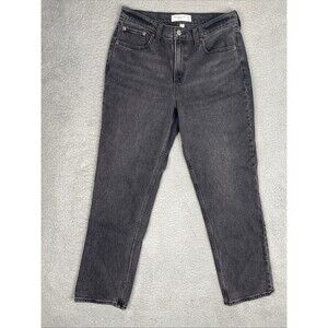 Abercrombie & Fitch Jeans Womens 28/6S Black The Straight Mid Rise 90s Y2k 29"